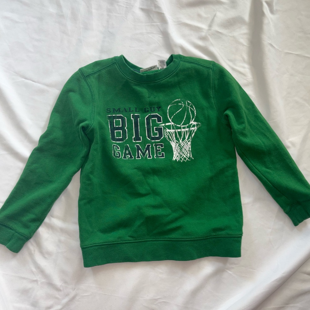 Jumping Beans Vibrant Green Sweatshirt Size 7, Fall Boys Top, Spring Sweatshirt